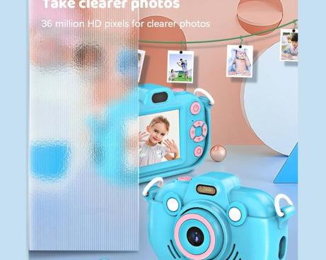 DC502 2.4-Inch 16X Zoom 2.7K Video Recording Children Digital Camera, Pink No Card, Blue No Card, Pink + 32G, Blue + 32G