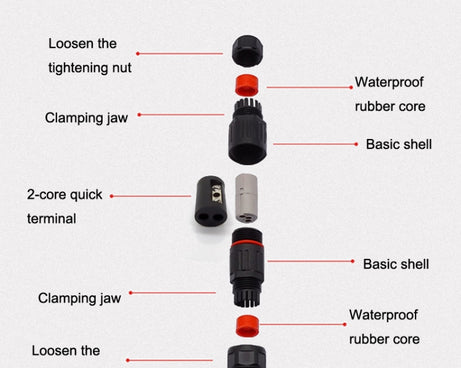 CDF-M3 Waterproof Wire Connector, Specification: 3 Pin, 3 Pin, 2 Pin