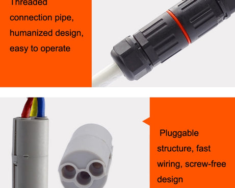 CDF-M3 Waterproof Wire Connector, Specification: 3 Pin, 3 Pin, 2 Pin