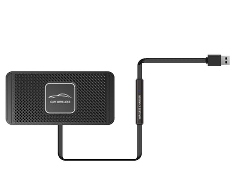 15W QI Car Wireless Charging Anti-Skid Pad, C1 30cm Cable