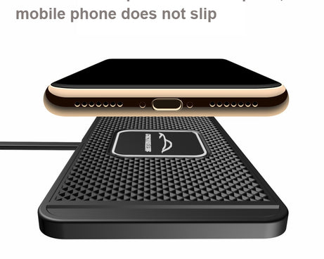 15W QI Car Wireless Charging Anti-Skid Pad, C1 30cm Cable