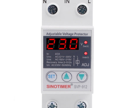 SINOTIMER SVP-912 Adjustable Self-resetting Intelligent Under-voltage Protector, Current:, 40A, 63A, 80A