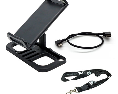 Drone Remote Controller Holder Tablet Extended Bracket Clip, With Lanyard & 8 Pin Line, With Lanyard & Type-C Line, With Lanyard & Micro USB Line, With Lanyard, Only Bracket