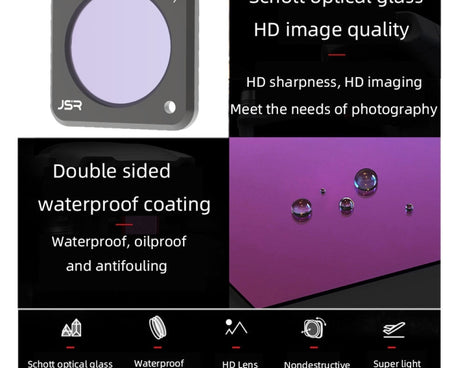 JUNESTAR Action Camera Filters For DJI Action 2,Style:, MCUV, CPL, ND4, ND8, ND16, ND32, ND64, ND1000, ND8PL, ND16PL, ND32PL, ND64PL, Macro 10X, Night, Star, CS-3IN1, CS-4in1, CS-4in1 (NDPL), CS-6IN1, CS-8in1