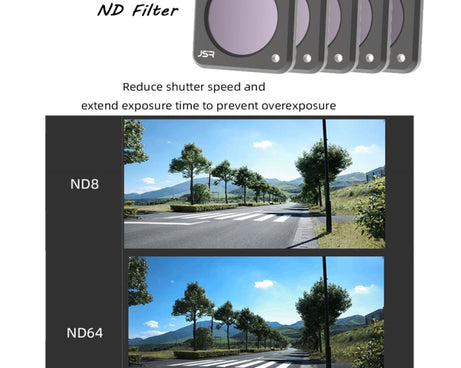 JUNESTAR Action Camera Filters For DJI Action 2,Style:, MCUV, CPL, ND4, ND8, ND16, ND32, ND64, ND1000, ND8PL, ND16PL, ND32PL, ND64PL, Macro 10X, Night, Star, CS-3IN1, CS-4in1, CS-4in1 (NDPL), CS-6IN1, CS-8in1