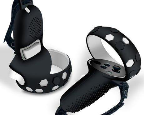 6 PCS/Set For Meta Quest Silicone All-Inclusive Console Controller Cover, White, Blue, Black, Red