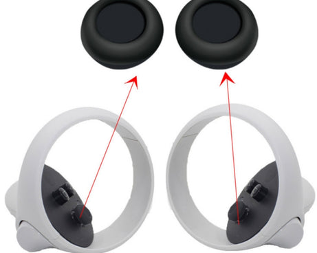 6 PCS/Set For Meta Quest Silicone All-Inclusive Console Controller Cover, White, Blue, Black, Red