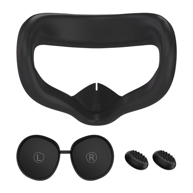 VR Silicone Eye Mask+Lens Protective Cover+Joystick Hat, For Meta Quest 2, Eye Mask+Lens Protective Cover+Joystick Hat (Red), Eye Mask+Lens Protective Cover+Joystick Hat (Pink), Eye Mask+Lens Protective Cover+Joystick Hat (Blue)