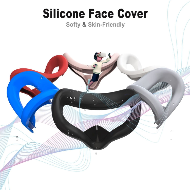 VR Silicone Eye Mask+Lens Protective Cover+Joystick Hat, For Meta Quest 2, Eye Mask+Lens Protective Cover+Joystick Hat (Red), Eye Mask+Lens Protective Cover+Joystick Hat (Pink), Eye Mask+Lens Protective Cover+Joystick Hat (Blue)