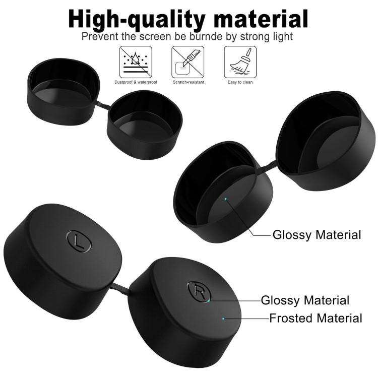 VR Silicone Eye Mask+Lens Protective Cover+Joystick Hat, For Meta Quest 2, Eye Mask+Lens Protective Cover+Joystick Hat (Red), Eye Mask+Lens Protective Cover+Joystick Hat (Pink), Eye Mask+Lens Protective Cover+Joystick Hat (Blue)