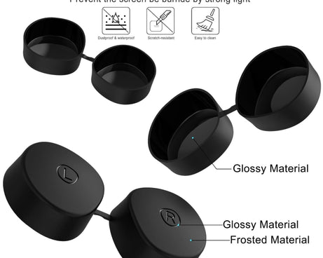 VR Silicone Eye Mask+Lens Protective Cover+Joystick Hat, For Meta Quest 2, Eye Mask+Lens Protective Cover+Joystick Hat (Red), Eye Mask+Lens Protective Cover+Joystick Hat (Pink), Eye Mask+Lens Protective Cover+Joystick Hat (Blue)