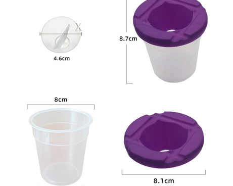 Children Leak-Proof Plastic Brush Washing Cup Palette Painting Brushes, 23 PCS/Set