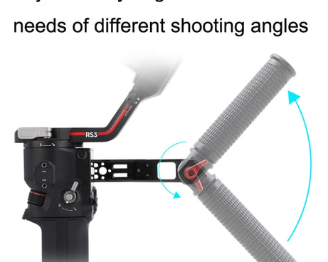 For DJI Ronin RS3 Pro Adjustable Angle Aluminum Alloy Handle Stabilizer