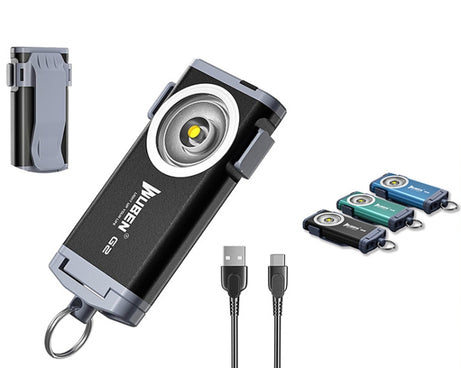 WUBEN G2 Strong Light LED Flashlight USB Outdoor Campers And Household Super Bright Key Chain Light, WUBEN G2 Green, WUBEN G2 Blue, WUBEN G2 Black