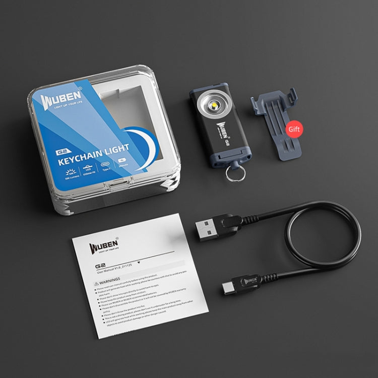 WUBEN G2 Strong Light LED Flashlight USB Outdoor Campers And Household Super Bright Key Chain Light, WUBEN G2 Green, WUBEN G2 Blue, WUBEN G2 Black