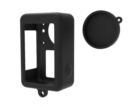 For DJI Osmo Action 3 Silicone Protective Case Lens Cap, Silicone (Black), Silicone (Red), Silicone (Blue)