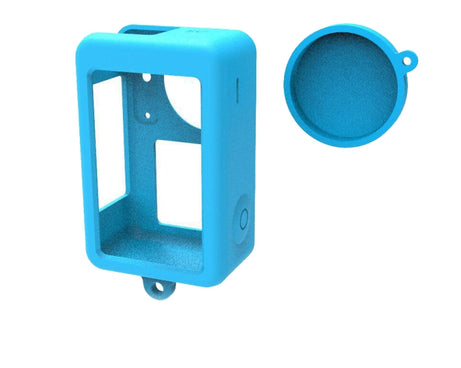 For DJI Osmo Action 3 Silicone Protective Case Lens Cap, Silicone (Black), Silicone (Red), Silicone (Blue)