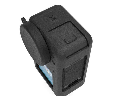 For DJI Osmo Action 3 Silicone Protective Case Lens Cap, Silicone (Black), Silicone (Red), Silicone (Blue)