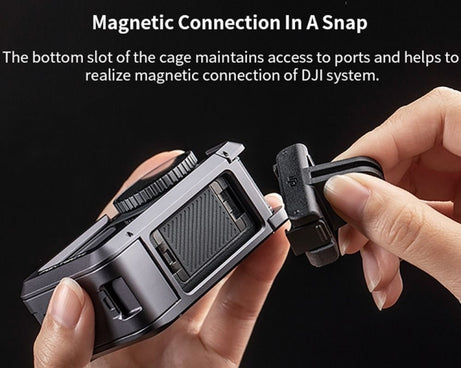 PGYTECH For DJI Osmo Action 3 Aluminum Alloy Camera Housing Shell Expansion Protective Frame