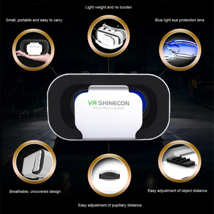 VRSHINECON G05 5th 3D VR Glasses Virtual Headset Digital Glasses, G05 White