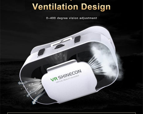 VRSHINECON G05 5th 3D VR Glasses Virtual Headset Digital Glasses, G05 White