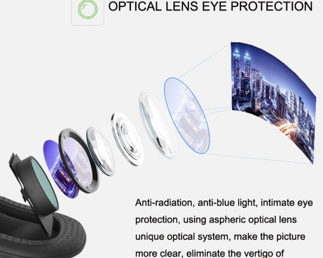 VRSHINECON G10 Headwear 3D Virtual VR Glasses, G10 Black