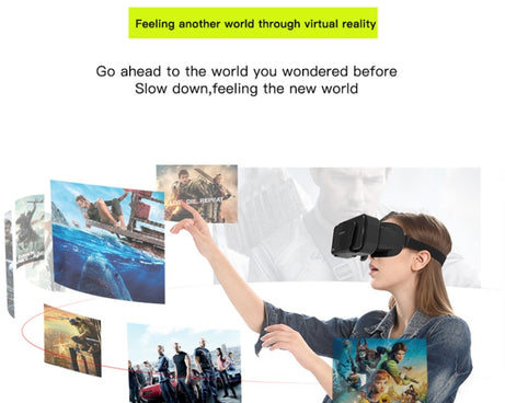 VRSHINECON G10 Headwear 3D Virtual VR Glasses, G10 Black