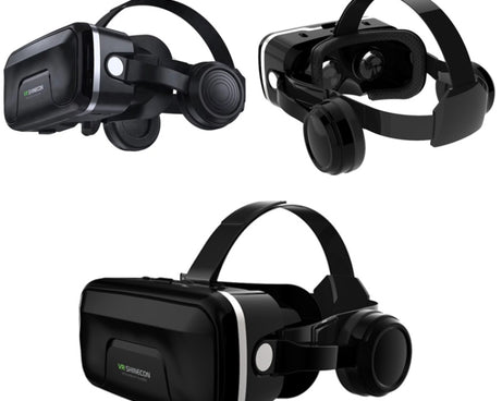 7th VR Glasses 3D Virtual Reality Game Digital Glasses With Headset, G04EA Increase Version, G04EA+B01 Handle, G04EA+B03 Handle