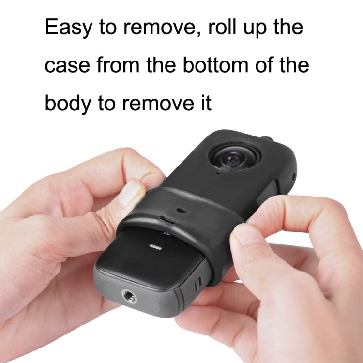 For Insta360 One X2 Sunnylife ST-Q9420 Silicone Protective Case, For Insta360 One X2 Red Lens Screen Case, For Insta360 One X2 Black Lens Screen Case
