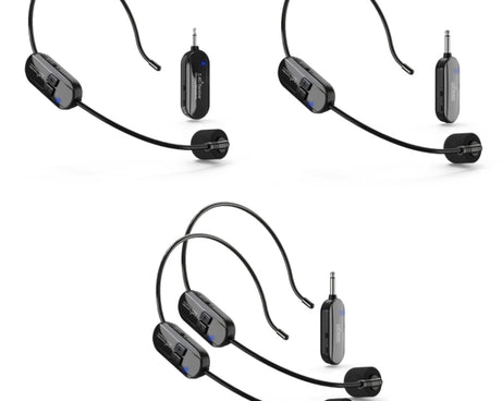 Wireless Head-Mounted Condenser Microphone Anti-Howling Loudspeaker, G103 3.5mm, G103 6.35mm 1 for 1, G103 6.35mm 1 for 2