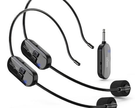 Wireless Head-Mounted Condenser Microphone Anti-Howling Loudspeaker, G103 3.5mm, G103 6.35mm 1 for 1, G103 6.35mm 1 for 2