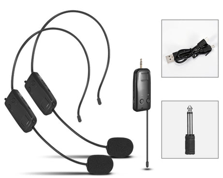 UHF Wireless Headset Microphone Lavalier Headset Amplifier, One For One, One For Two
