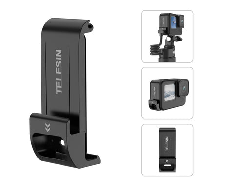 For GoPro Hero11 Black / HERO10 Black /9 Black TELESIN Weather-resistant Side Cover Easy Removable Charging Cover Port, For GoPro Hero11 Black / HERO10 Black /9 Black