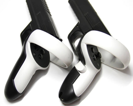 For Meta Quest 2 VR Controller 1pair Sturdy Shooting Handle Holder, Black