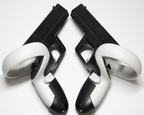 For Meta Quest 2 VR Controller 1pair Sturdy Shooting Handle Holder, Black