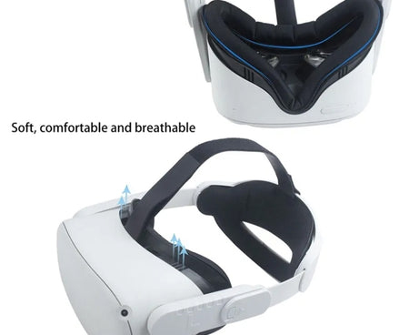 For Meta Quest 2 VR Headset Anti-sweat Eye Mask VR Facial Interface Bracket Cover, Anti-sweat Eye Mask (Black)
