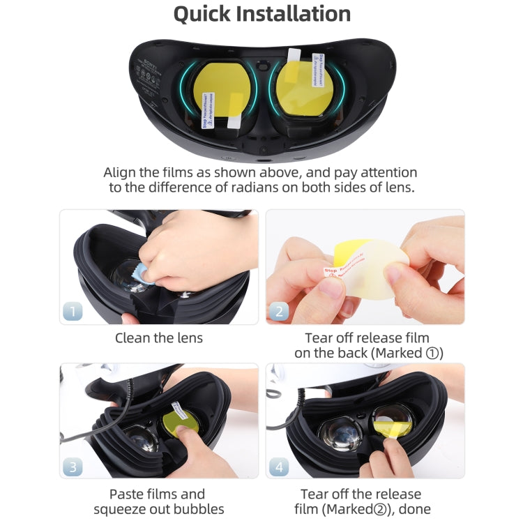 Hifylux PS-FF29 For PlayStation VR2 Lens Protective Film Set HD Scratch-Proof TPU Soft Film, For PlayStation VR2