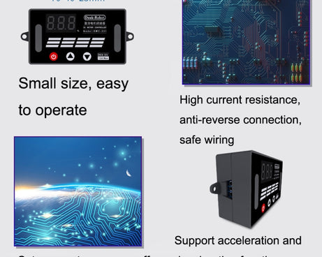 Deek-Robot DMC-331 PWM DC Motor Speed Controller Wide Voltage DC8-55V Speed Regulator, Speed Controller