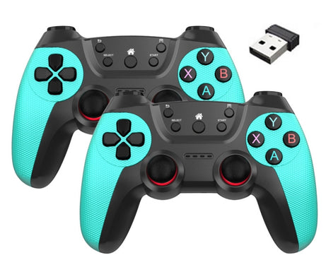 KM-029   2.4G One for Two Doubles Wireless Controller Support PC / Linux / Android / TVbox, KM-029 (Mint Green), KM-029 (Cangling Green), KM-029 (Vitality Orange), KM-029 (Rose Pink), KM-029 (Lemon Yellow), KM-029 (Mountain Blue), KM-029 (Battle Gray)�...