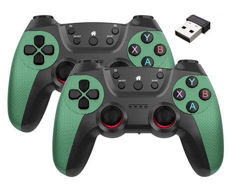 KM-029   2.4G One for Two Doubles Wireless Controller Support PC / Linux / Android / TVbox, KM-029 (Mint Green), KM-029 (Cangling Green), KM-029 (Vitality Orange), KM-029 (Rose Pink), KM-029 (Lemon Yellow), KM-029 (Mountain Blue), KM-029 (Battle Gray)�...