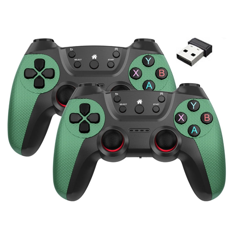 KM-029   2.4G One for Two Doubles Wireless Controller Support PC / Linux / Android / TVbox, KM-029 (Mint Green), KM-029 (Cangling Green), KM-029 (Vitality Orange), KM-029 (Rose Pink), KM-029 (Lemon Yellow), KM-029 (Mountain Blue), KM-029 (Battle Gray)�...