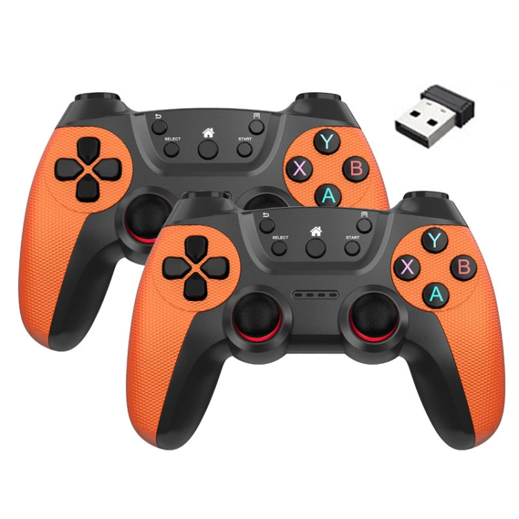 KM-029   2.4G One for Two Doubles Wireless Controller Support PC / Linux / Android / TVbox, KM-029 (Mint Green), KM-029 (Cangling Green), KM-029 (Vitality Orange), KM-029 (Rose Pink), KM-029 (Lemon Yellow), KM-029 (Mountain Blue), KM-029 (Battle Gray)�...