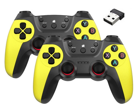 KM-029   2.4G One for Two Doubles Wireless Controller Support PC / Linux / Android / TVbox, KM-029 (Mint Green), KM-029 (Cangling Green), KM-029 (Vitality Orange), KM-029 (Rose Pink), KM-029 (Lemon Yellow), KM-029 (Mountain Blue), KM-029 (Battle Gray)�...