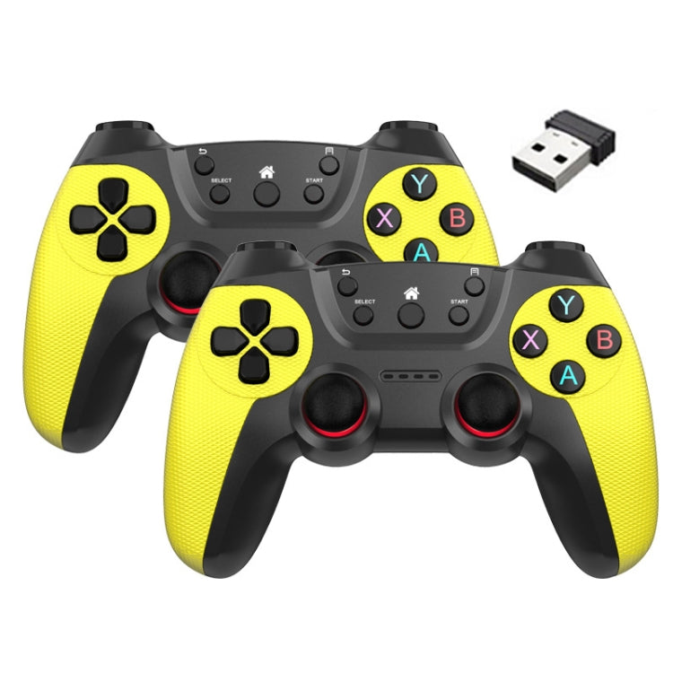 KM-029   2.4G One for Two Doubles Wireless Controller Support PC / Linux / Android / TVbox, KM-029 (Mint Green), KM-029 (Cangling Green), KM-029 (Vitality Orange), KM-029 (Rose Pink), KM-029 (Lemon Yellow), KM-029 (Mountain Blue), KM-029 (Battle Gray)�...