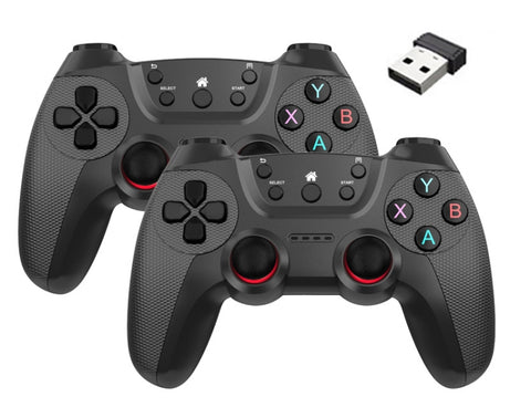 KM-029   2.4G One for Two Doubles Wireless Controller Support PC / Linux / Android / TVbox, KM-029 (Mint Green), KM-029 (Cangling Green), KM-029 (Vitality Orange), KM-029 (Rose Pink), KM-029 (Lemon Yellow), KM-029 (Mountain Blue), KM-029 (Battle Gray)�...