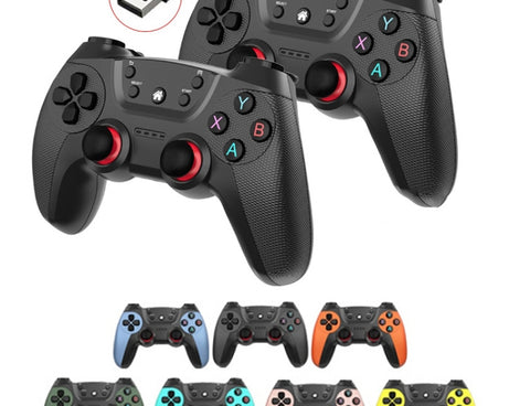 KM-029   2.4G One for Two Doubles Wireless Controller Support PC / Linux / Android / TVbox, KM-029 (Mint Green), KM-029 (Cangling Green), KM-029 (Vitality Orange), KM-029 (Rose Pink), KM-029 (Lemon Yellow), KM-029 (Mountain Blue), KM-029 (Battle Gray)�...