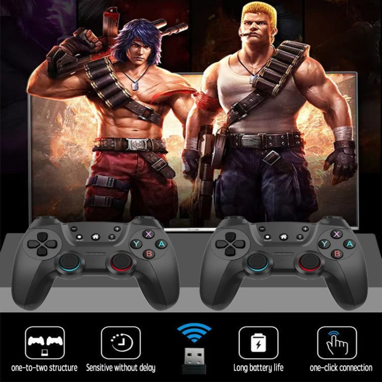 KM-029   2.4G One for Two Doubles Wireless Controller Support PC / Linux / Android / TVbox, KM-029 (Mint Green), KM-029 (Cangling Green), KM-029 (Vitality Orange), KM-029 (Rose Pink), KM-029 (Lemon Yellow), KM-029 (Mountain Blue), KM-029 (Battle Gray)�...