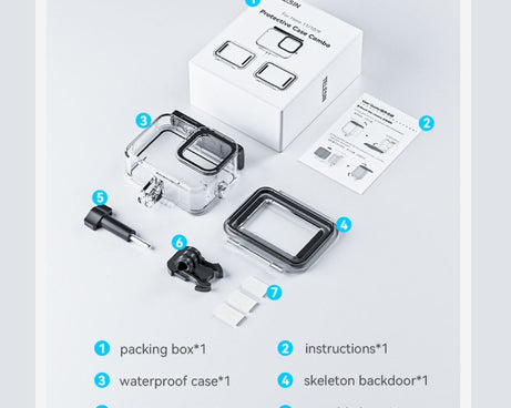 For GoPro Hero11 Black / HERO10 Black / HERO9 Black TELESIN Waterproof Case Full Scene Anti-Fog Underwater Diving Housing, For GoPro Hero11 Black / HERO10 Black / HERO9 Black