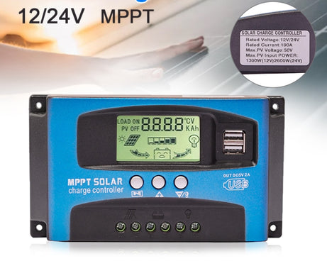 YCX-003 30-100A Solar Charging Controller with LED Screen & Dual USB Port Smart MPPT Charger, 12/24V 30A, 12/24V 40A, 12/24V 50A, 12/24V 60A, 12/24V 100A, 12/24/36/48/60V 40A, 12/24/36/48/60V 100A, 12/24/36/48/60V Wifi 40A, 12/24/36/48/60V Wifi 100A