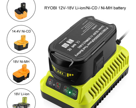 For RYOBI P117 / P108 12-18V Universal Battery Charger